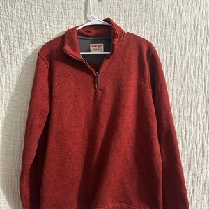 Wrangler Men's Half- Zip Up Red Sweater